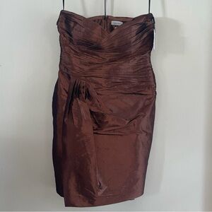 New Calvin Klein Strapless Formal Dress size 8 Cappuccino Brown